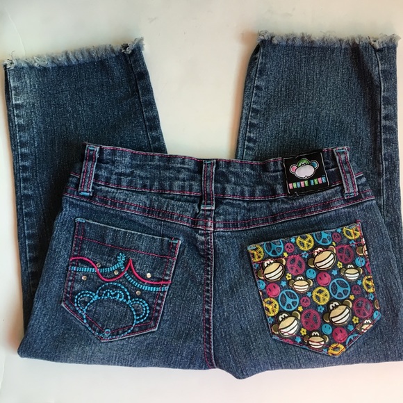 Bobby Jack Brand Stretch Denim Jeans Girls Size 7 - Picture 2 of 10